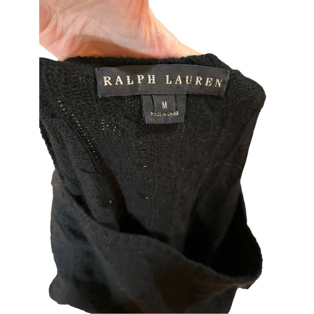 Ralph Lauren black label cashmere cableknit sweater dress size Medium - Picture 6 of 10